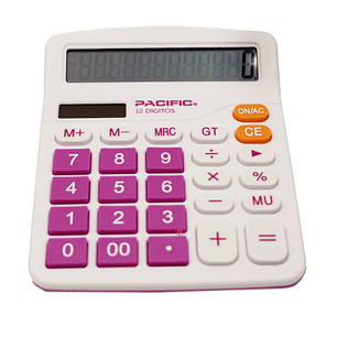 Calculadora Electrónica Pantalla Lcd De 12 Dígitos Rosa - PS