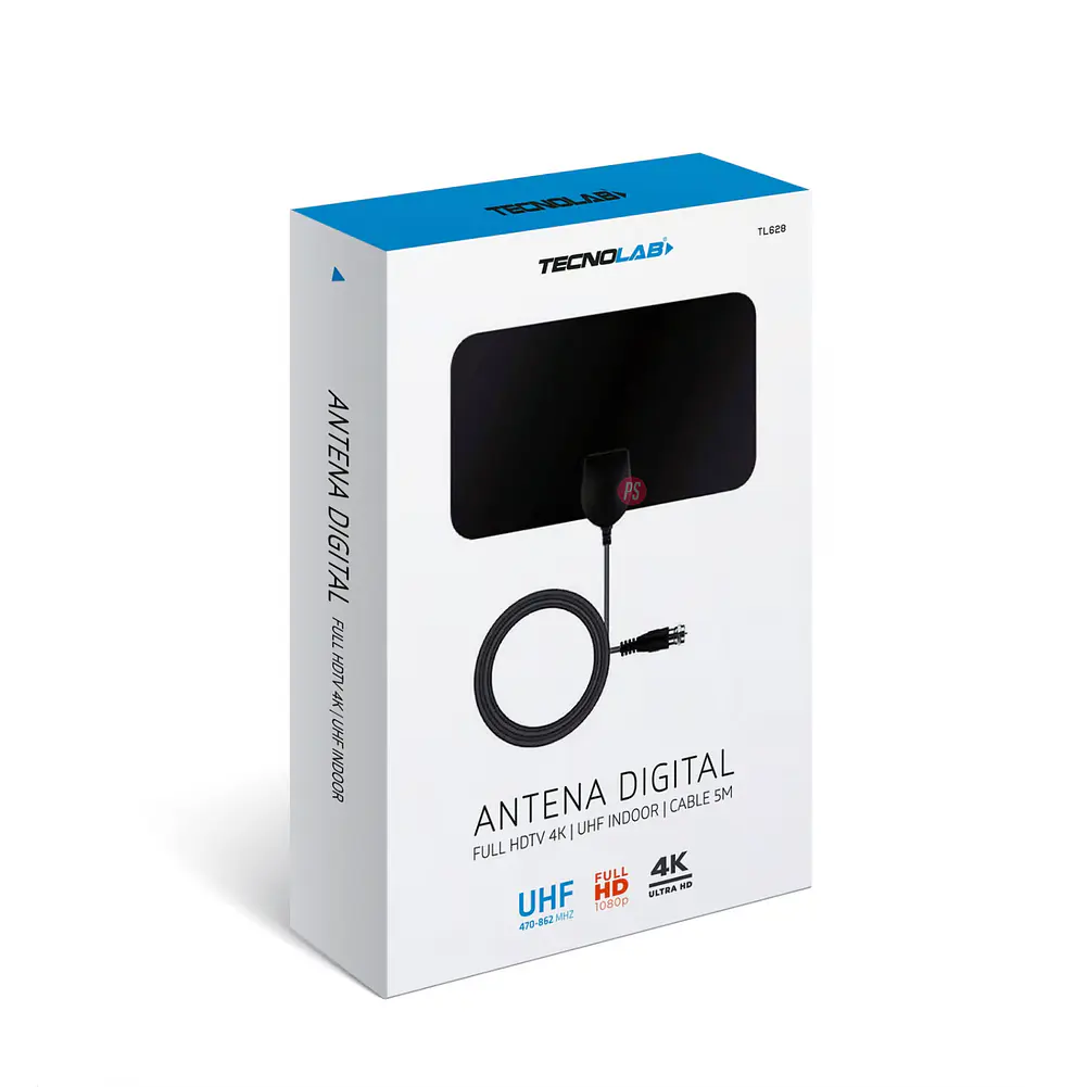 Antena Digital TV Exterior 3 A 5dB Cable de 3mts - PS 2