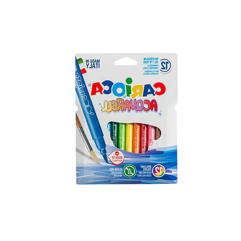 Plumones Caja 12 Colores Carioca Acquarell - Ps