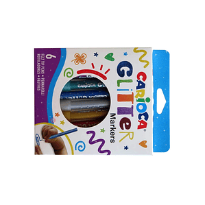 Marcador Glitter 6 Colores Tinta A Base De Agua - Ps