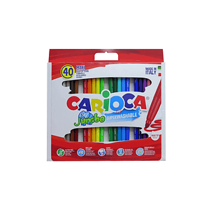 Plumones Jumbo 40 Unidades Carioca - Ps