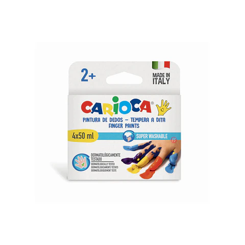 Temperas Para Pintar Con Dedos 4 Colores Carioca - PS