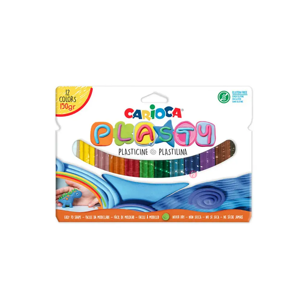 Plasticina 12 Colores 150grs Carioca - Ps 1