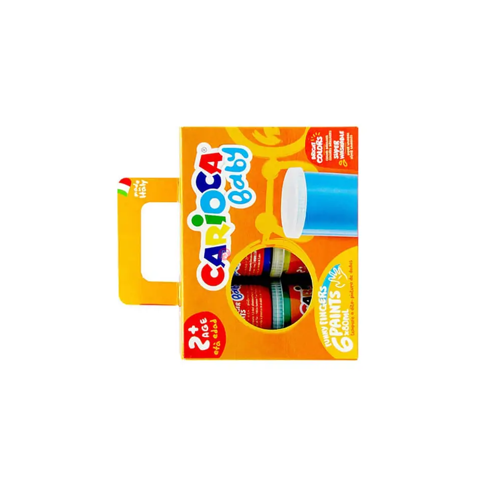Temperas Para Pintar Con Dedos 6 Colores Carioca - Ps 2