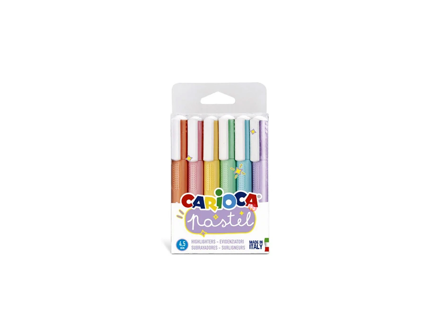 Destacadores Pastel 6 Colores Carioca - Ps 1