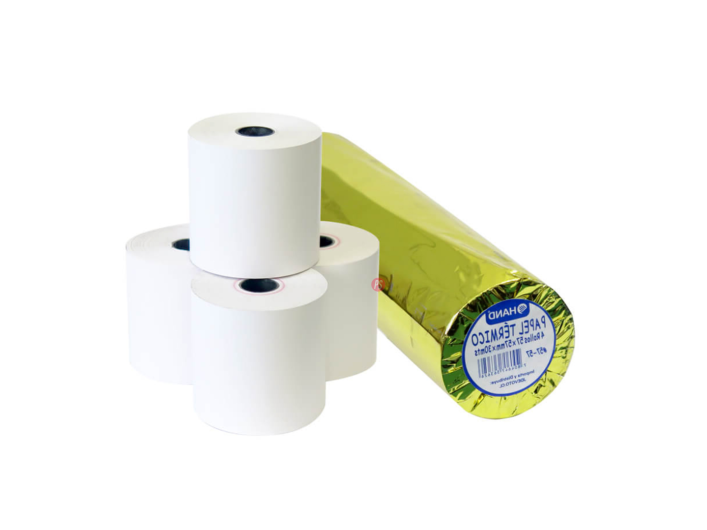 4 Rollos Papel Térmico 57x57mm 30mts Hand - Ps 2