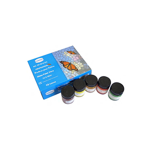 Pintura Para Vidrio Vitro 12 Colores - Ps