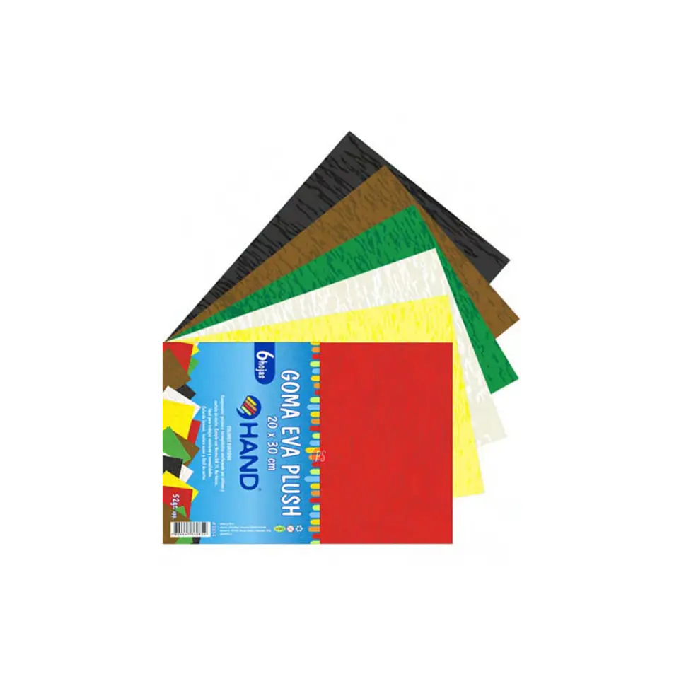 Pack 60 Hojas Goma Eva Plush 20x30cms Colores - Ps 2