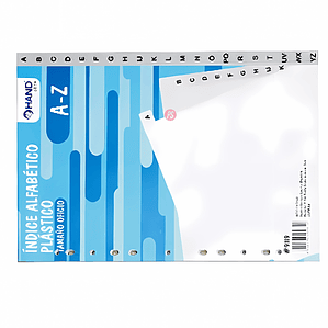 Índice Alfabético Plástico Azul Tamaño Oficio - PS
