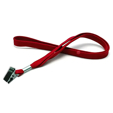 Pack 100 Cintas Porta credencial Rojo Apretador Metal - PS