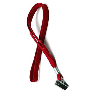 Pack 100 Cintas Porta credencial Rojo Apretador Metal - PS