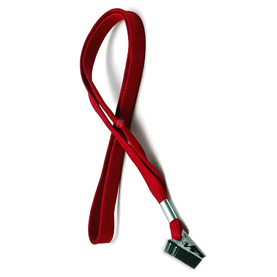 Pack 100 Cintas Porta credencial Rojo Apretador Metal - PS 2