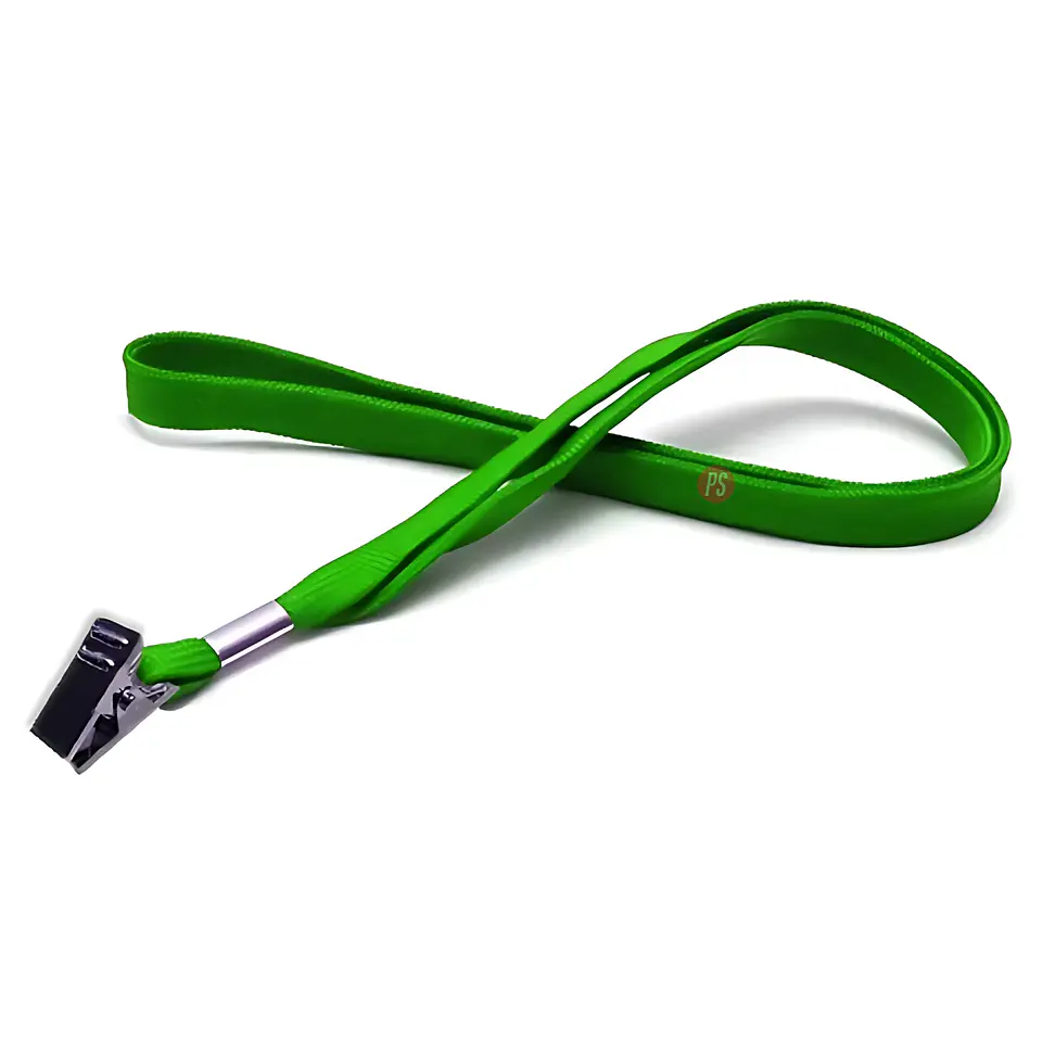 Pack 100 Cintas Porta credencial Verde Apretador Metal - PS 1