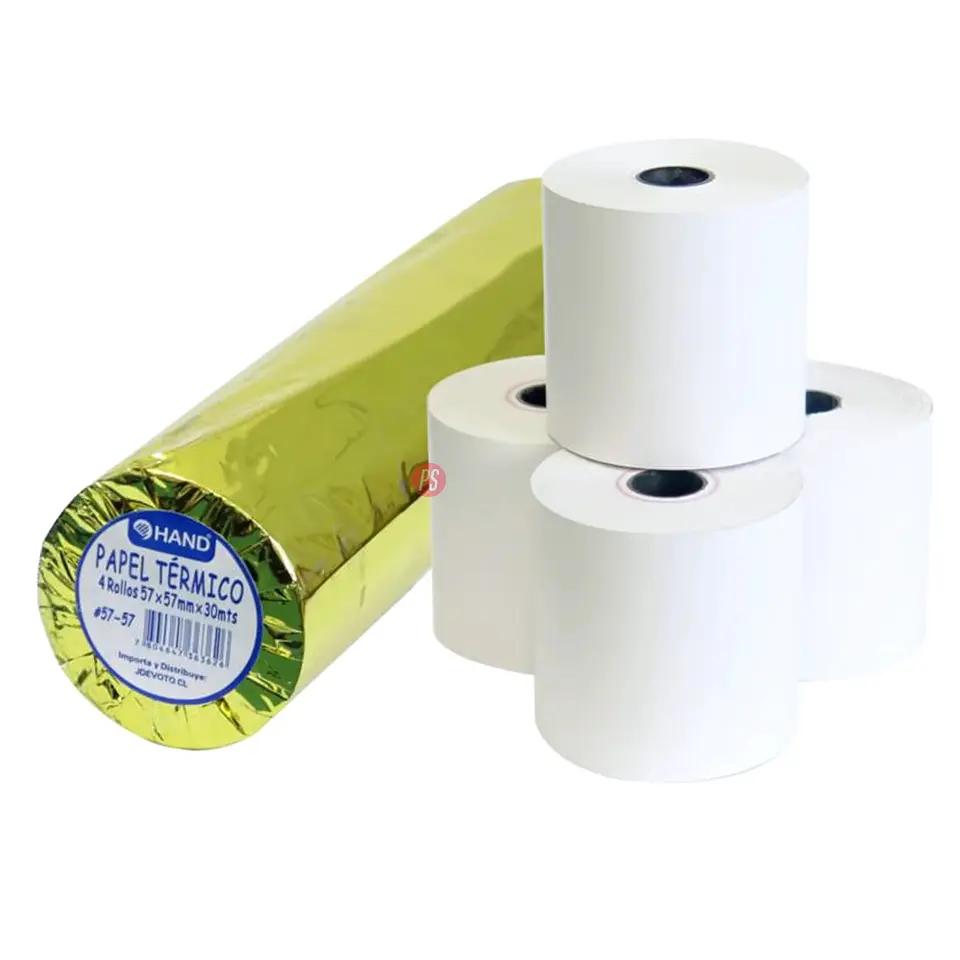 Pack 4 Rollos Papel Térmico 57mm x 30mt - PS 1