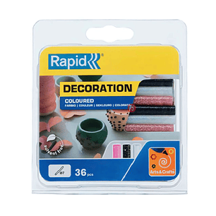 36 Barras De Silicona Purpurina 7mm X 90mm Colores - PS