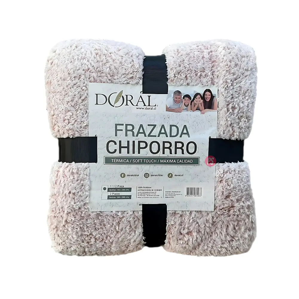 Frazada Chiporro Two Tones 1.5 Plazas Tonos Claros - PS 1