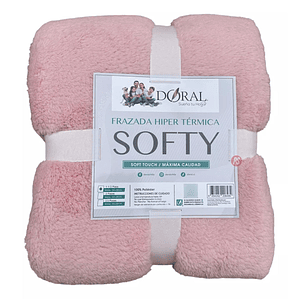 Frazada Softy Lisa 1.5 Plazas Hipertermica Tonos Claros - PS