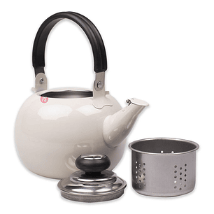 Tetera De Acero Inoxidable 800ml Color Marfil - PS