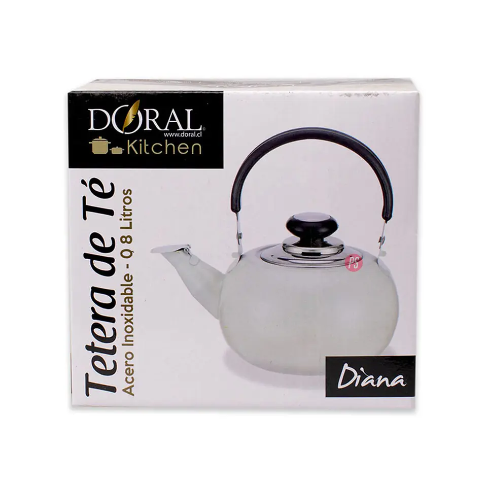 Tetera De Acero Inoxidable 800ml Color Marfil - PS 5