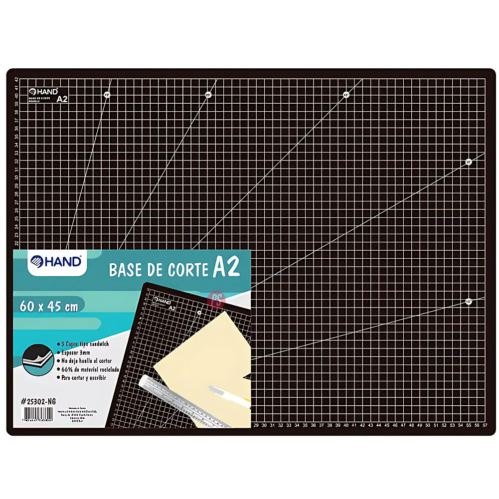 Base De Corte A2 60x45cm 3mm Negro - PS 1