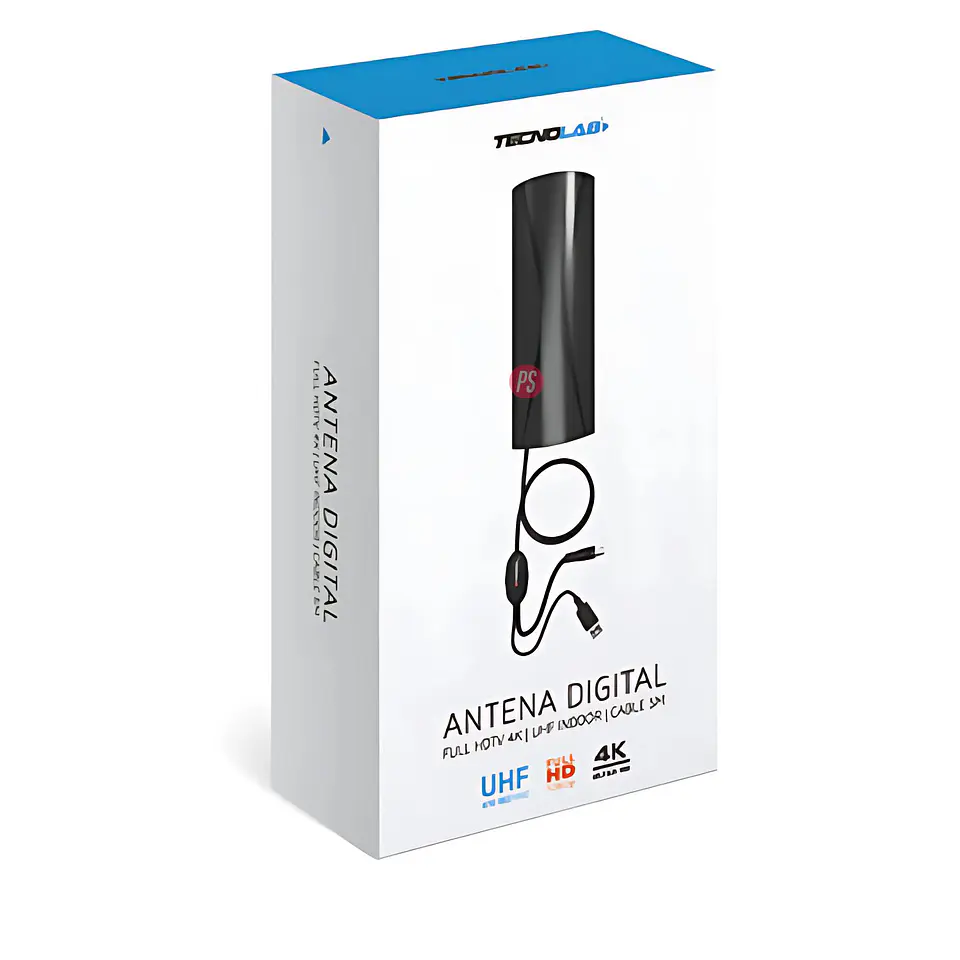 Antena TV Digital 25-30dB Amplificada Cable 5mts - PS 3