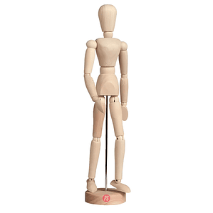 Maniquí Articulado Masculino 30cm De Madera - PS