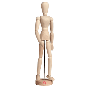 Maniquí Articulado Masculino 30cm De Madera - PS