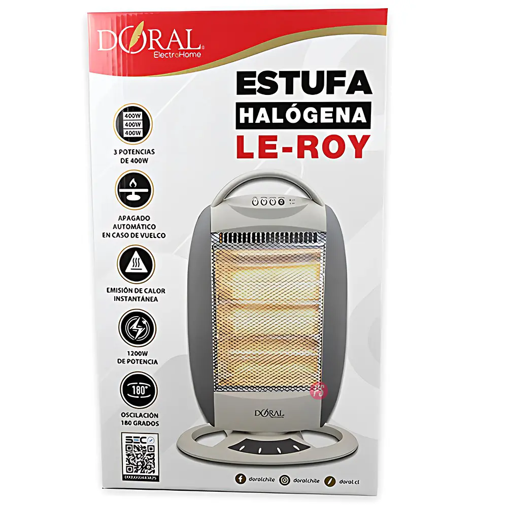Calefactor Estufa Halógena 1200W Le-Roy - PS 2