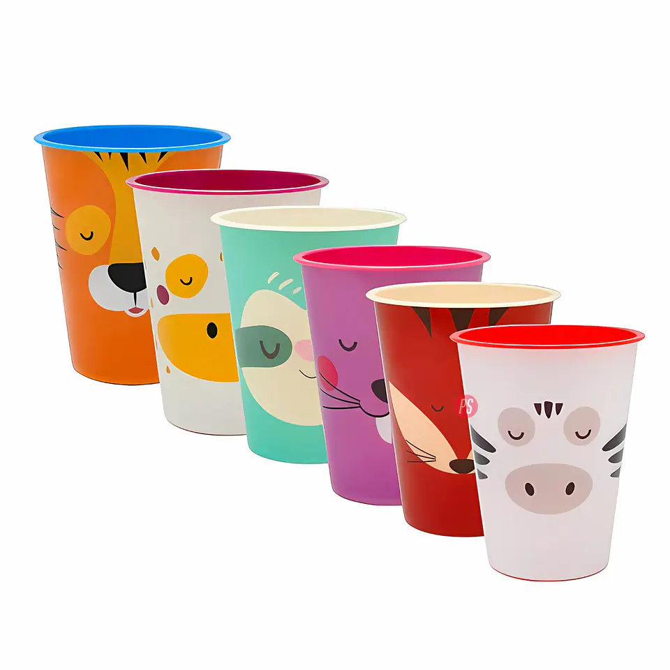 Vasos PP 450ml Diseño Animales Reutilizables Keep Kido - PS 1