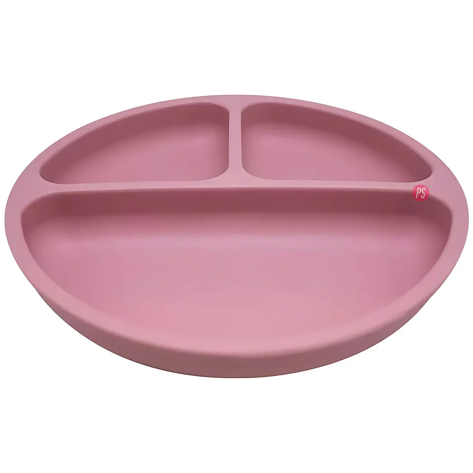 Plato Silicona Bebe Kido Ventosa y 3 Divisiones Colores - PS 2