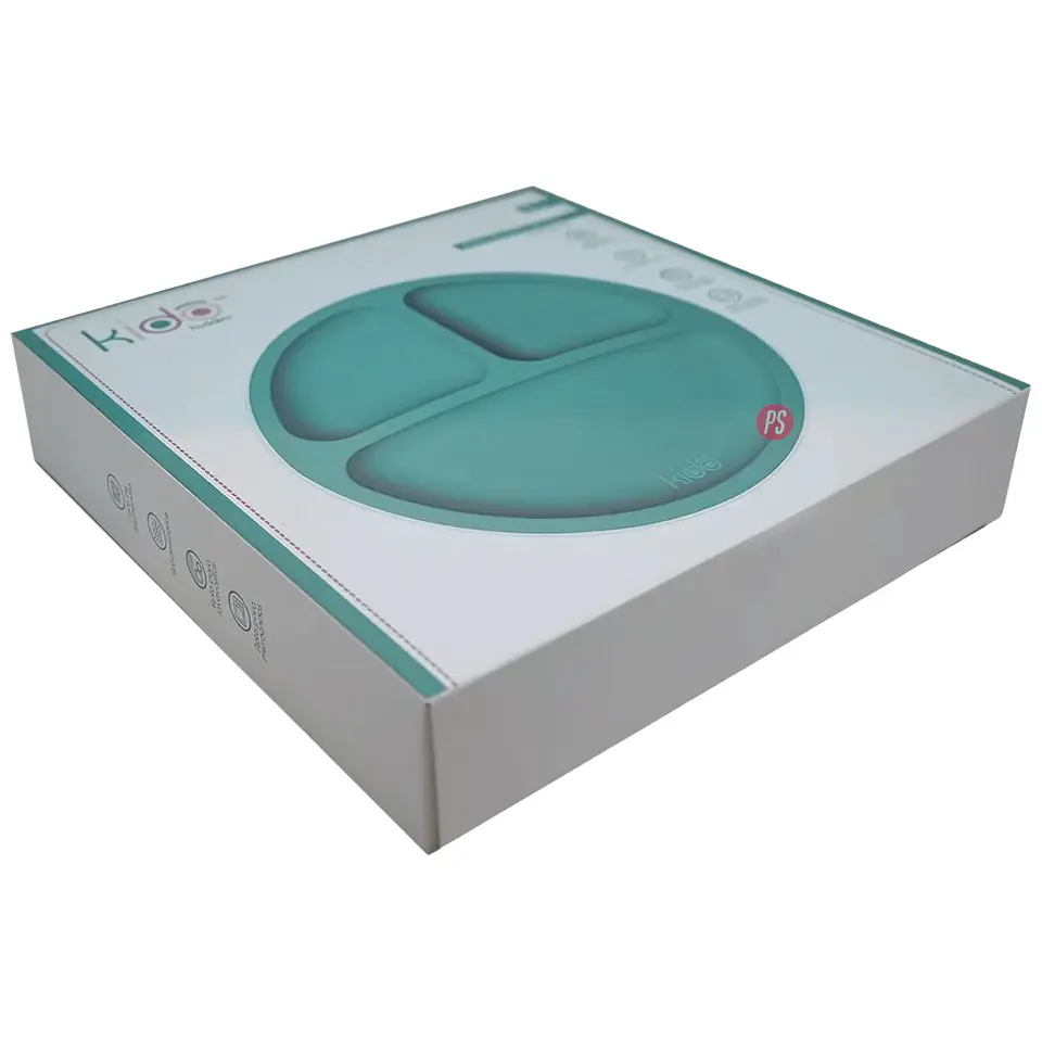 Plato Silicona Bebe Kido Ventosa y 3 Divisiones Colores - PS 8