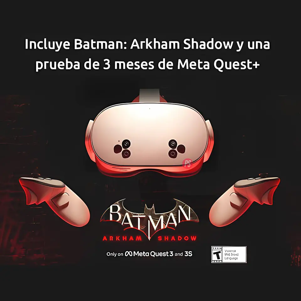 Meta Quest 3S 128GB + Batman: Arkham + 3 Meses Meta Quest - PS 5