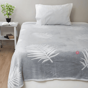 Frazada Flannel Mali 2 Plazas Tonos Grises Doral - PS