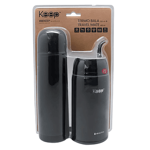Set Termo Bala + Travel Mate Doble Pared Colores Keep - PS