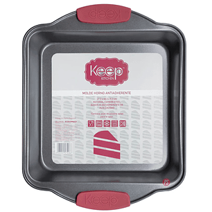 Molde Cuadrado Antiadherente Con Asas De Silicona Keep - PS