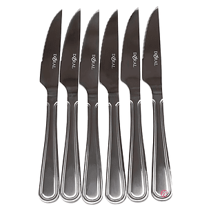 Juego 6 Cuchillos Carne Berlín Doral Acero Inoxidable - PS