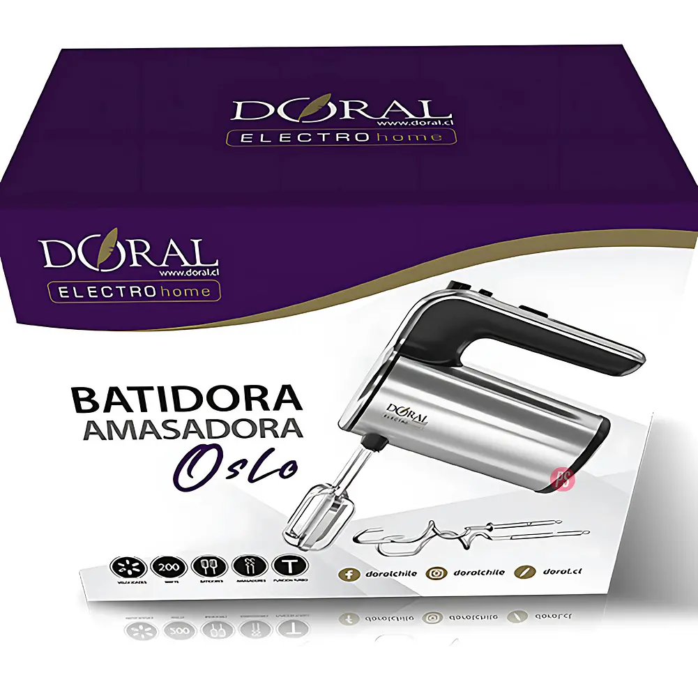 Batidora Eléctrica Acero Inoxidable 200W Doral Oslo - PS 3