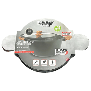 Olla 28cm Granite Line Antiadherente Premium Keep - PS