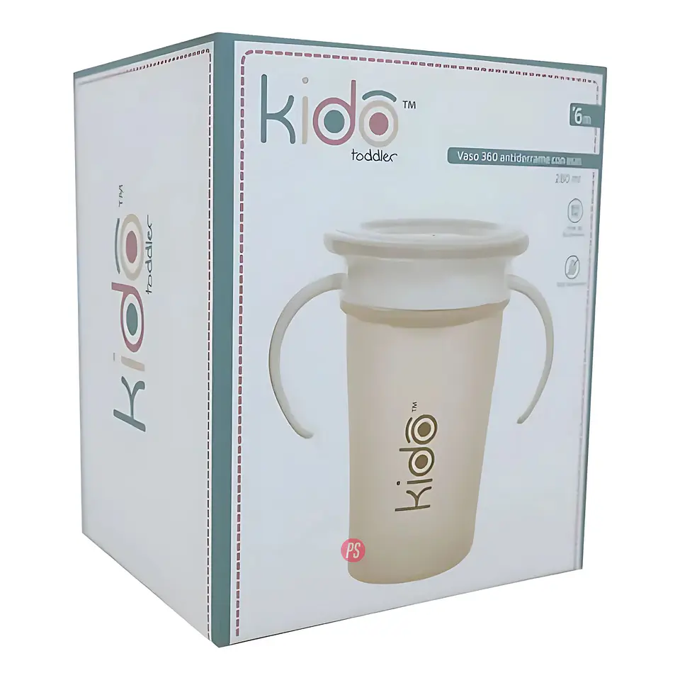 Vaso Antiderrame Toddler 360 Para Niños Colores Kido - PS 1