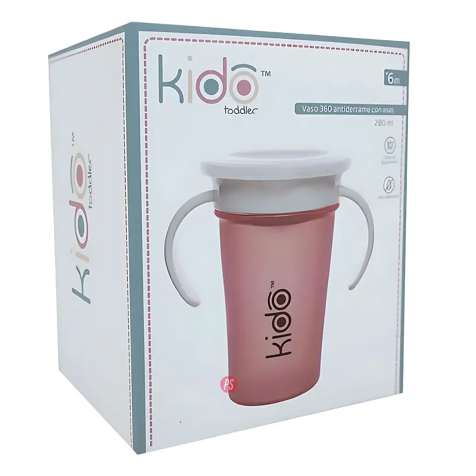 Vaso Antiderrame Toddler 360 Para Niños Colores Kido - PS 5
