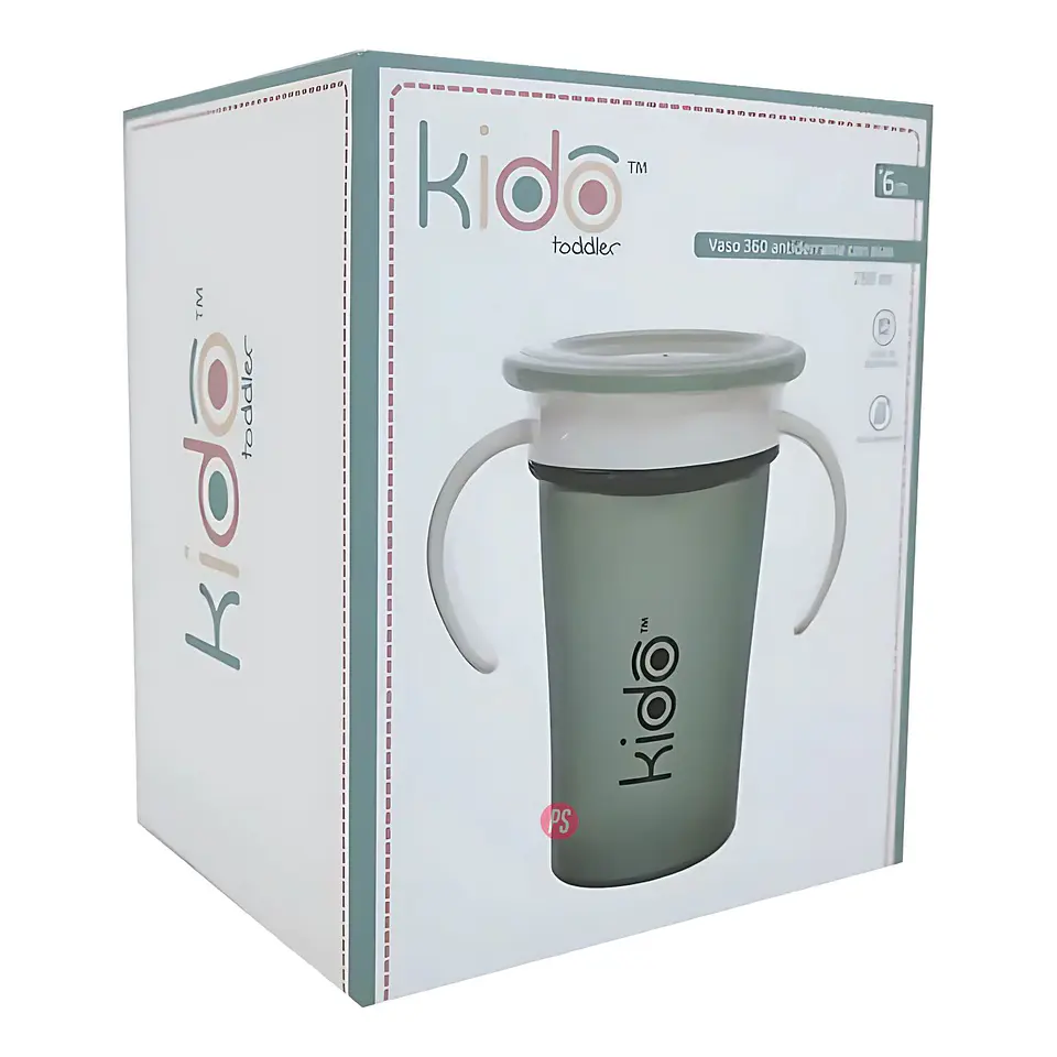 Vaso Antiderrame Toddler 360 Para Niños Colores Kido - PS 9