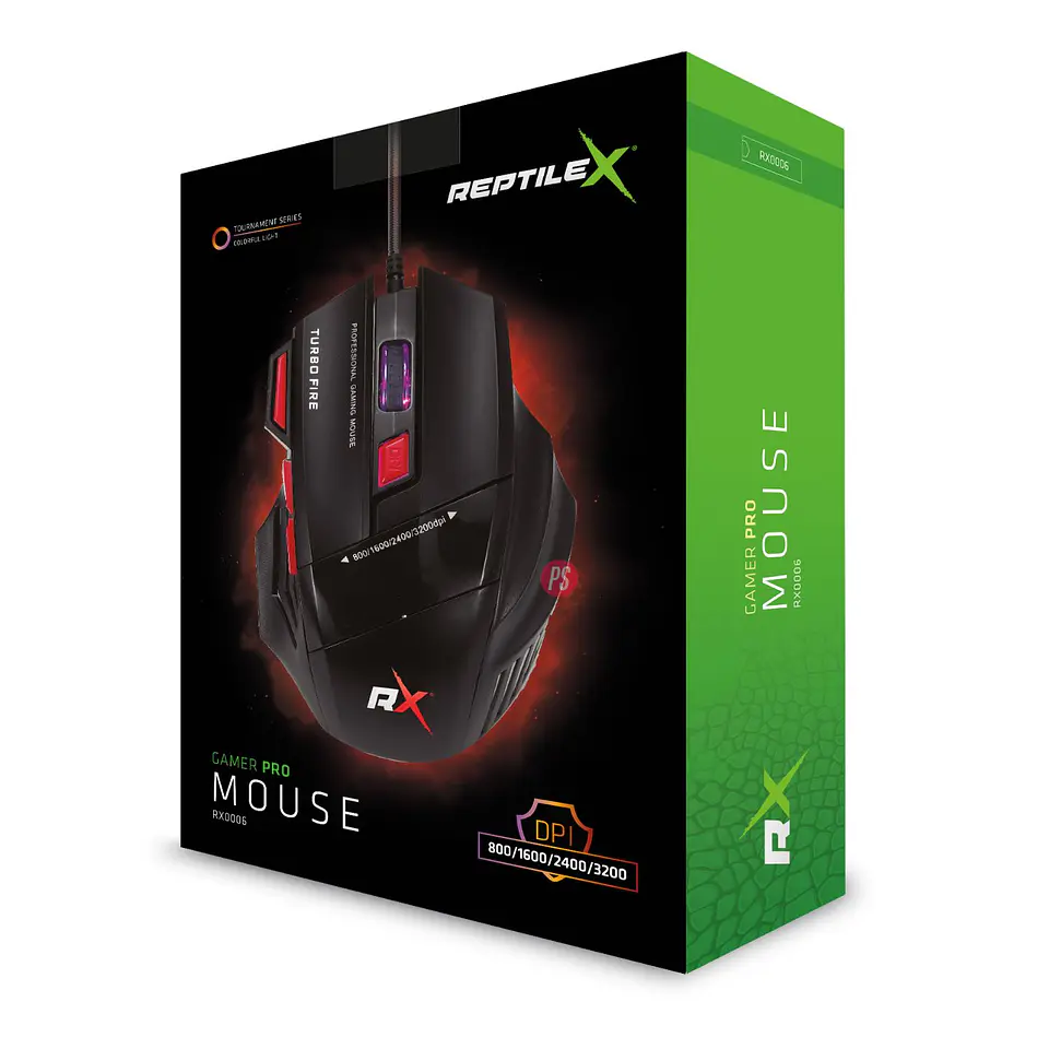 Mouse Gamer Pc Usb 3200dpi Retroiluminado - Ps 3