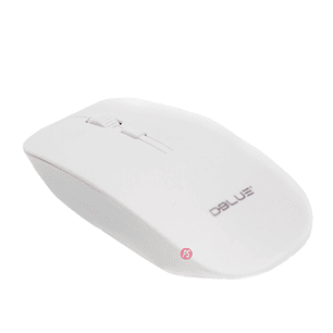 Mouse Óptico Inalámbrico Diseño Plano Color Blanco - Ps