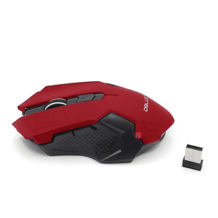 Mouse Óptico Inalámbrico Diseño Color Rojo - Ps