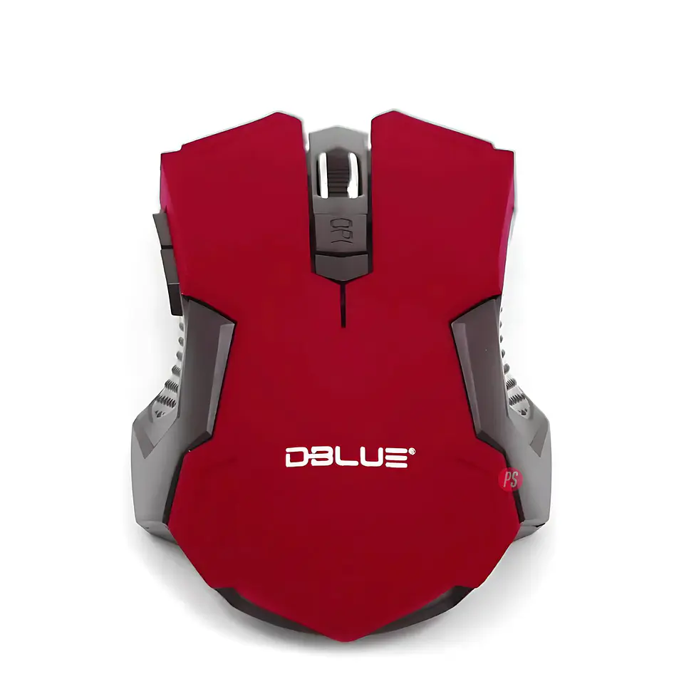 Mouse Óptico Inalámbrico Diseño Color Rojo - Ps 1