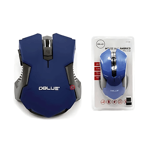 Mouse Óptico Inalámbrico Diseño Color Azul - Ps