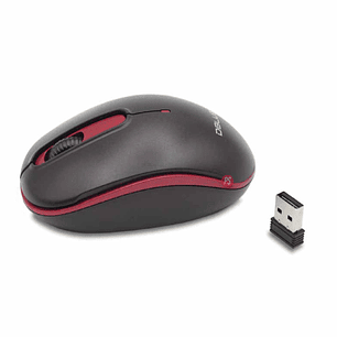 Mouse Inalámbrico Óptico 1000dpi Color Rojo - Ps