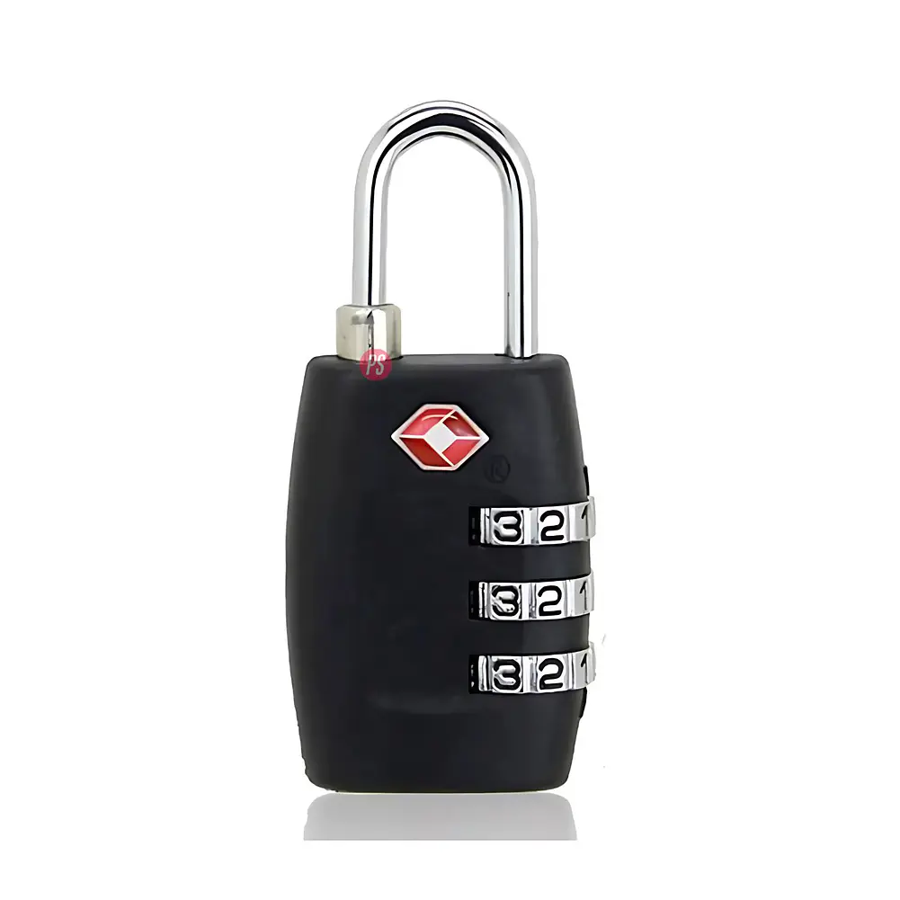 Candado Seguridad Para Bolsos Y Maletas Con Clave Negro - Ps 1