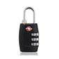 Candado Seguridad Para Bolsos Y Maletas Con Clave Negro - Ps - Miniatura 1
