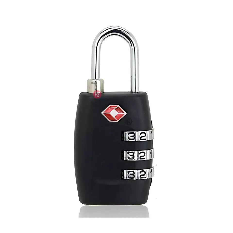 Candado Seguridad Para Bolsos Y Maletas Con Clave Negro - Ps 1